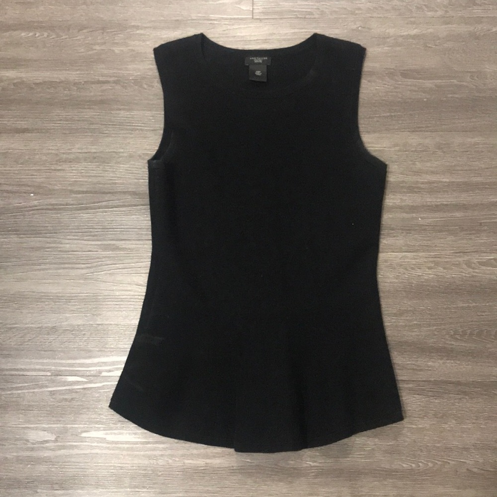 Ann Taylor Factory Peplum Sleeveless Knit Top